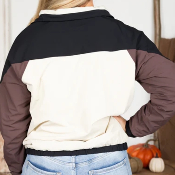 Mono B color Block 3/4 zip  Super Soft Fleece Lined Women size 1X LIKE NEW! - Picture 3 of 5